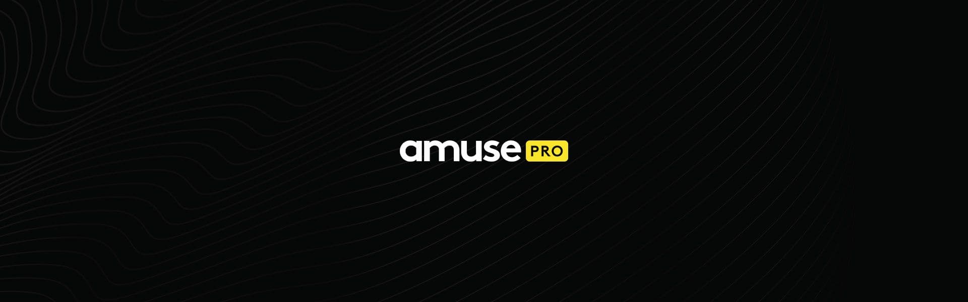 Amuse Pro logo against black background