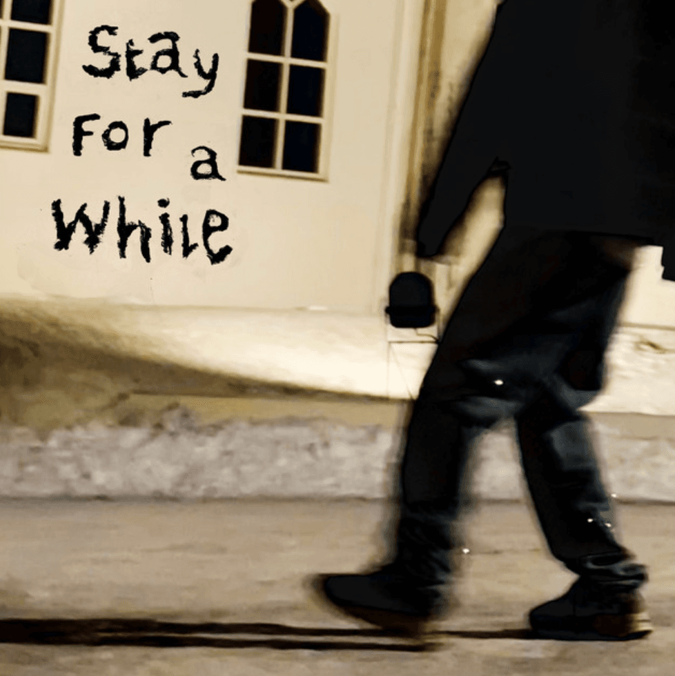 Promoting Sounds cover art  for single, "Stay For a While"