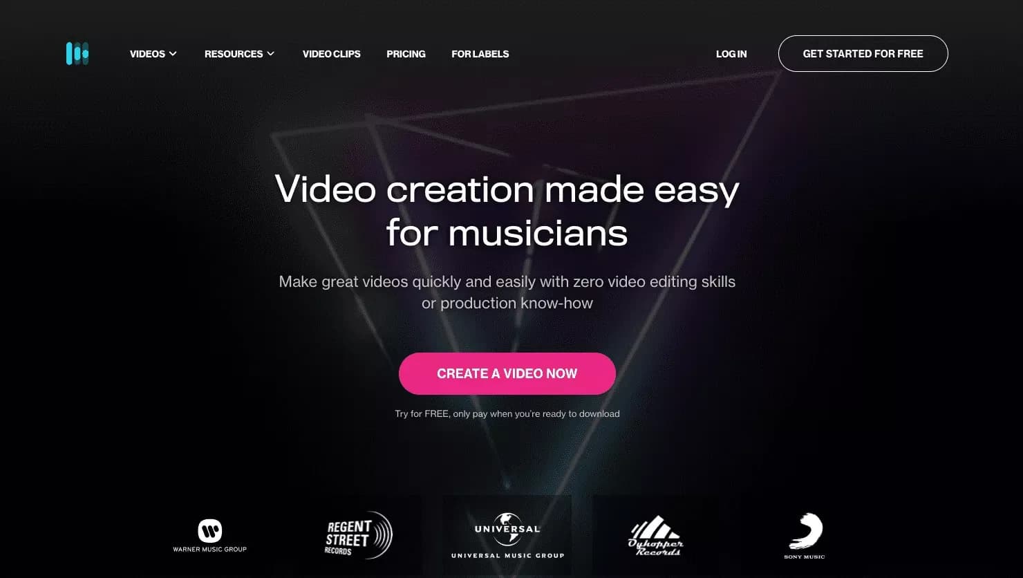 Screenshot of Rotor Videos homepage